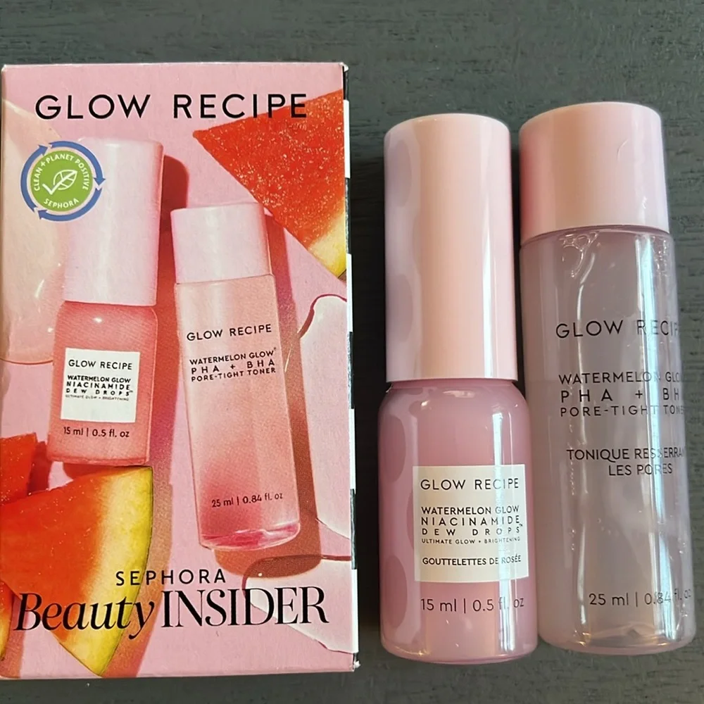 Glow Recipe Toner and Niacinamide Drop Mini Set -Bday gift NIB